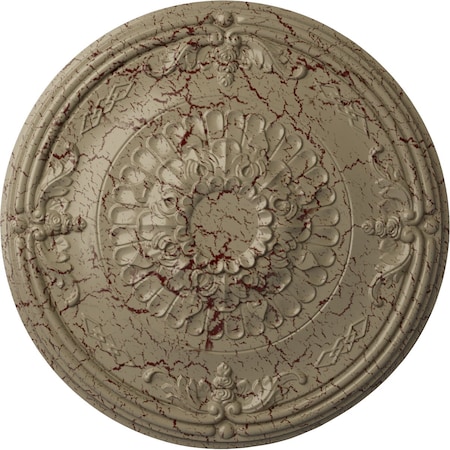 Ekena Millwork Athens Ceiling Medallion (Fits Canopies up to 3 5/8"), 26 1/4"OD x 3 1/4"P, Gobi Desert Crackle CM27ATGDC